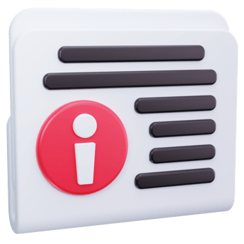 3D Icon Document File Information png