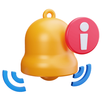3D Icon Bell Ringing Notification png