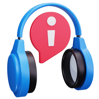 3D Icon Headphone Audio Notification png