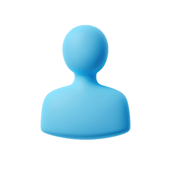 Light blue human silhouette icon isolated on transparent background png