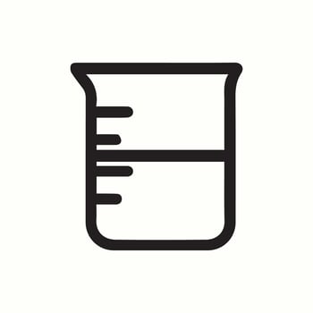 Illustrative Beaker Icon Simple and Clean Design for Various Applications vector