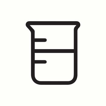 Scientific Beaker for Precise Measurement and Experimentation Ready vector