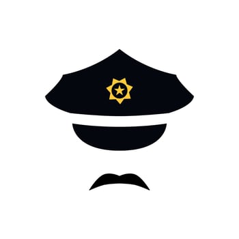 Police officer avatar icon. vector