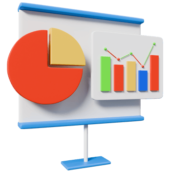 Business presentation with pie chart and bar graph for data analysisBusiness presentation with pie chart and bar graph for data analysis png