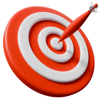 Bullseye with Arrow A 3D Cartoon Target Concept png