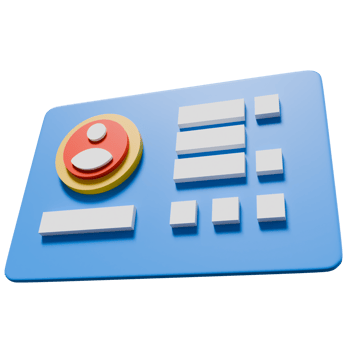 3D Render of an ID Card Interface png