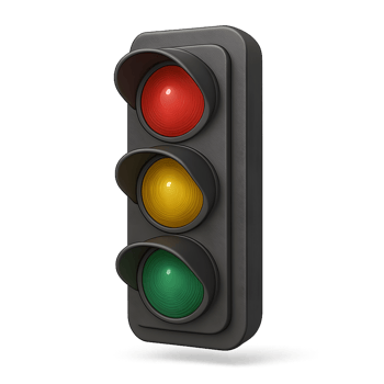 Traffic light signal with red yellow and green lights png
