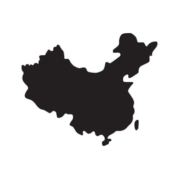 China map illustration icon vector