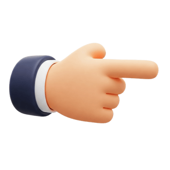 A hand pointing at something png
