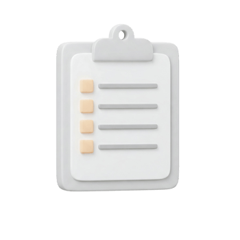 A white clipboard with a check mark on it png