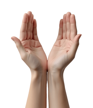 Open hands show hopeful offering with gentle gesture png