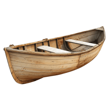 Old wooden rowboat watercraft watercolor png