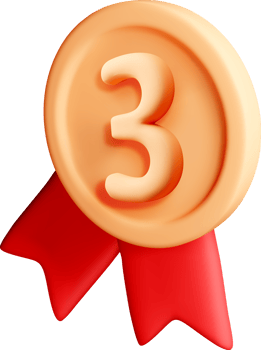 3D Medal with Red Ribbon for Achievement png