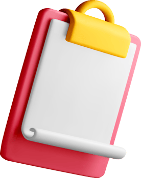 Colorful 3D Clipboard with Notepad Design png