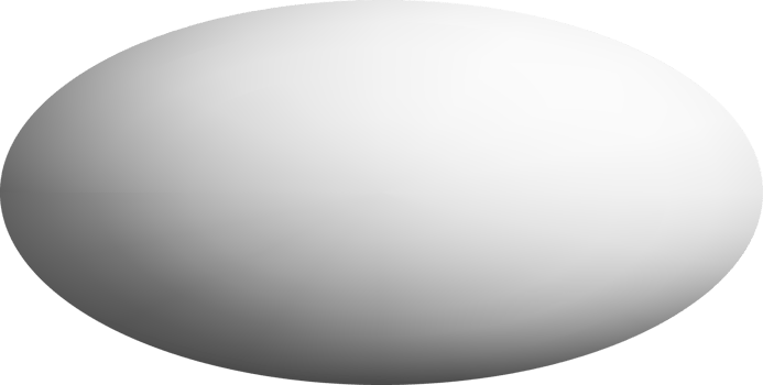 Smooth 3D Oval Shape with Metallic Finish png