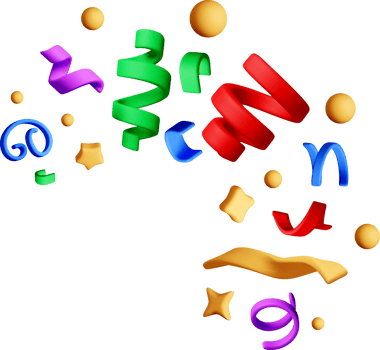 Colorful 3D Shapes and Abstract Elements png