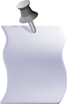 3D Realistic Note with Pushpin Design png