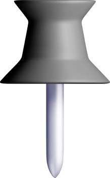 3D Model of a Gray Push Pin Collection png
