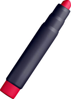 3D Illustration of a Vibrant Marker Pen png