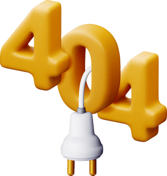 3D Error Message with Plug Illustration png