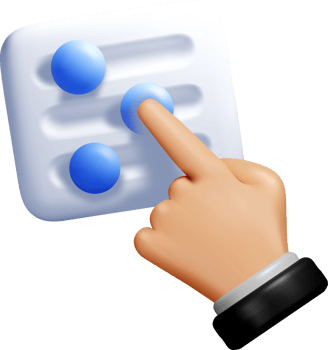 3D Hand Interacting with Control Panel Interface png