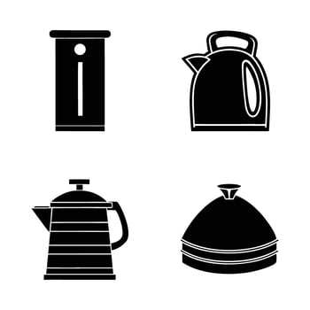 Kitchen appliances icons set illustration vector