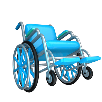 Wheelchair 3D Illustration png