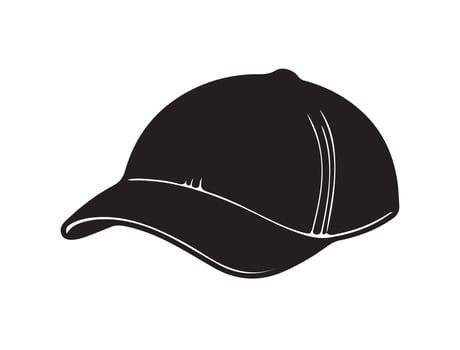 Baby cap silhouette on white background vector