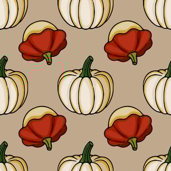 Colorful pumpkins and gourds design vector