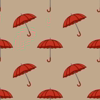 Red umbrella pattern design vector