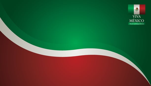 Mexico Independence Day background design vector