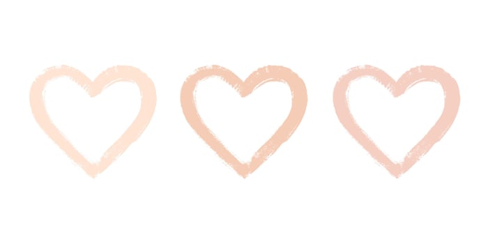 Drawn heart.Love symbol.Brush strokes . vector