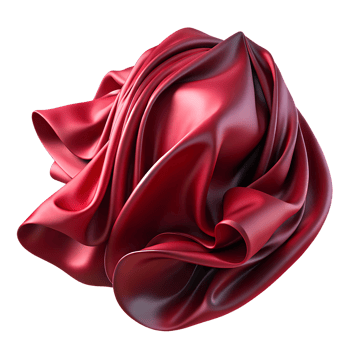 Elegant red silk and satin fabric background png