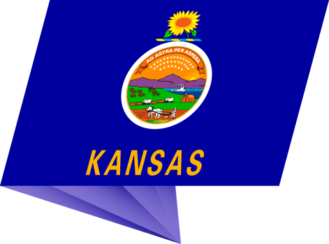 Kansas pin flag png