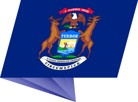 Michigan pin flag png
