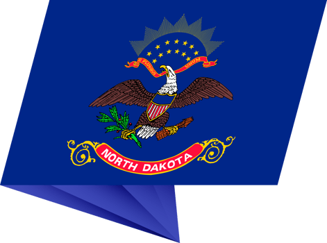North Dakota pin flag png