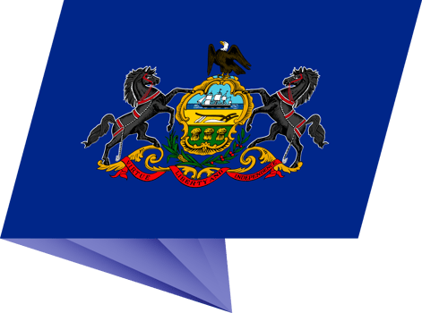 Pennsylvania pin flag png