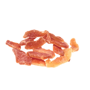 Dried papaya spears isolated on transparent background png