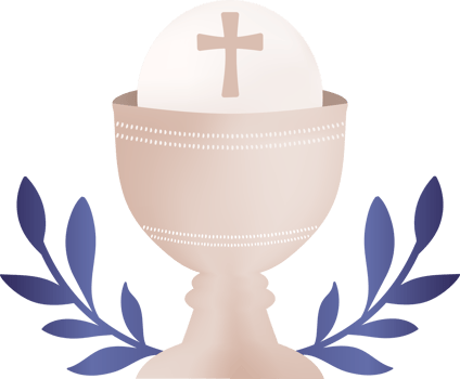 First Holy Communion Chalice with leaves png