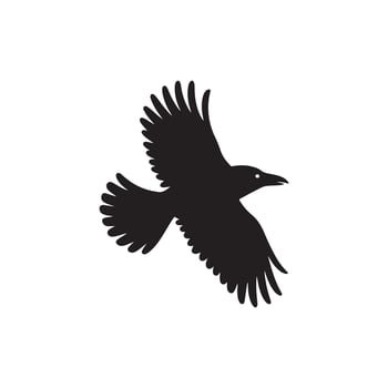 Flying Bird Silhouette for Wildlife and Nature Concepts vector