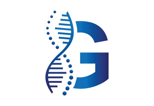 creative logo icon DNA latter G with color blue vector