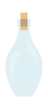 Glass bottle for oil olive flat icon Conservation vector