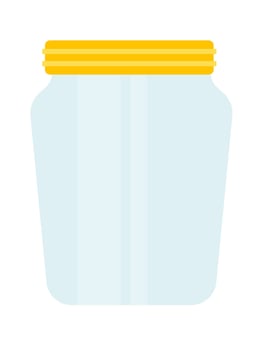 Canned jar flat icon Empty container for fruits and vegetables Illustration Icon vector