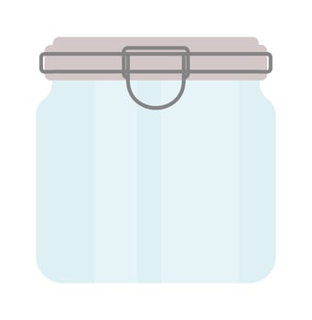 Canned jar flat icon Empty container for fruits and vegetables Illustration Hand Drawn Icon vector