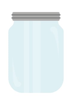 Canned jar flat icon Empty container for fruits and vegetables Drawn Icon vector