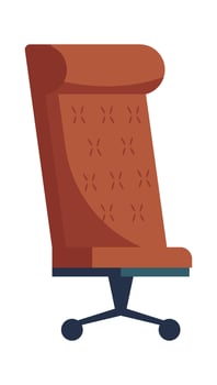 Big chair flat icon Detective furniture Equipment for office vector