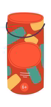 Jenga tube pack flat icon Board game Entertainment vector
