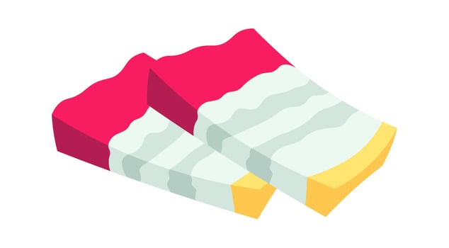 Lards pieces flat icon Tasty traditional ukrainian food vector