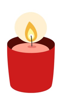 Meditation flat icon Aroma candle Relaxation vector