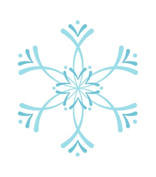 Snowflake single element flat icon Typical winter weather vector